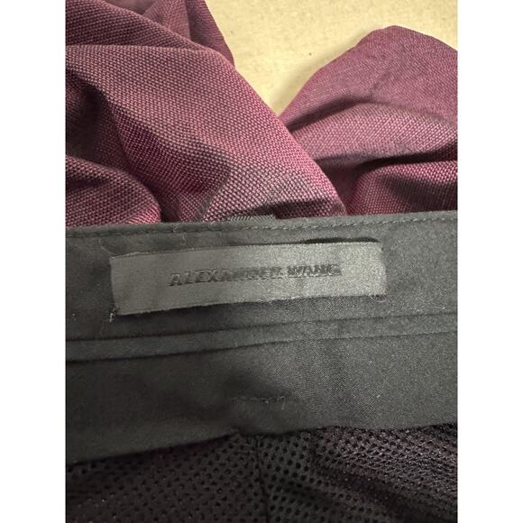 Alexander Wang Shorts Mens 32 Burgundy Black Utility Cargo Mesh Lined Zip Fly - Picture 11 of 15